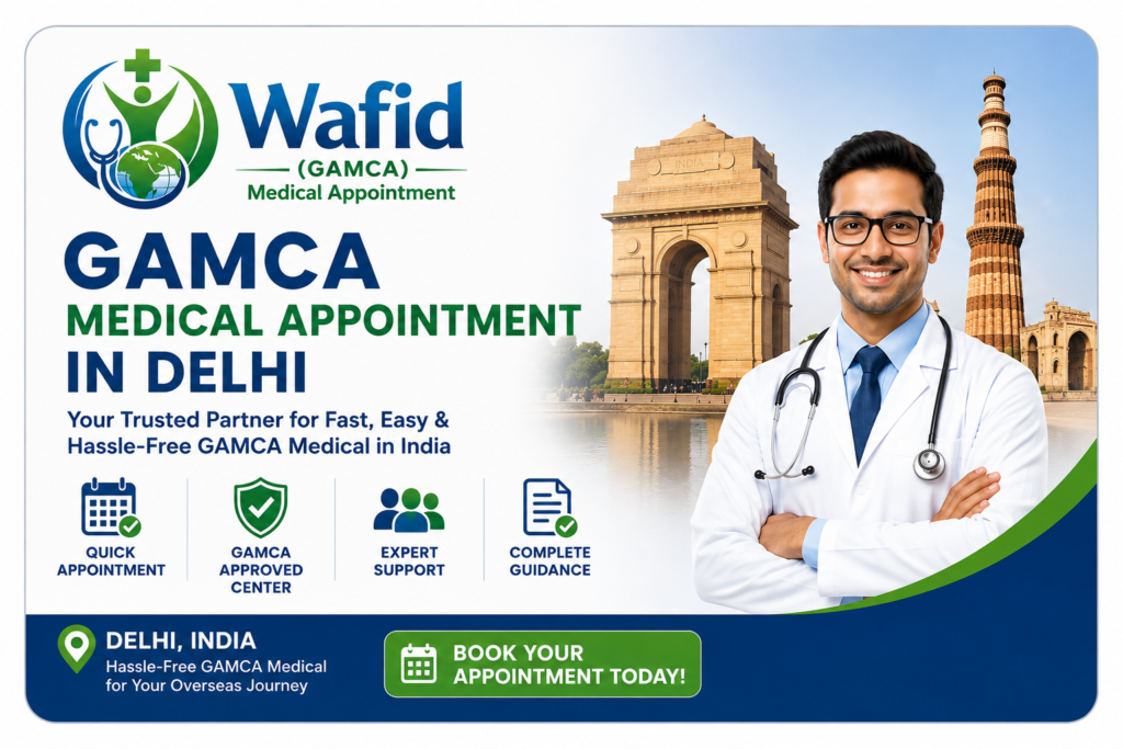 gamca medical appointment in delhi